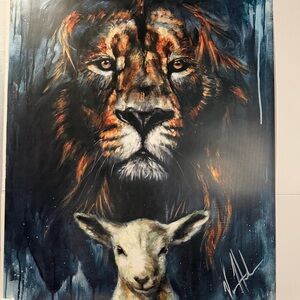 The Lion and Lamb Passover Poster